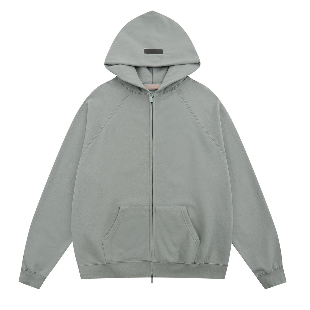 Essentials Fear of God Tonal Logo Full-Zip Hoodie