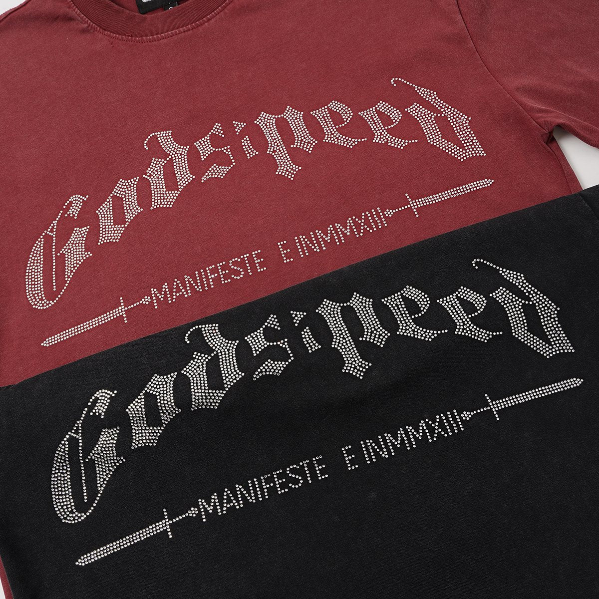 Godspeed Washed Rhinestone Graphic T-Shirt
