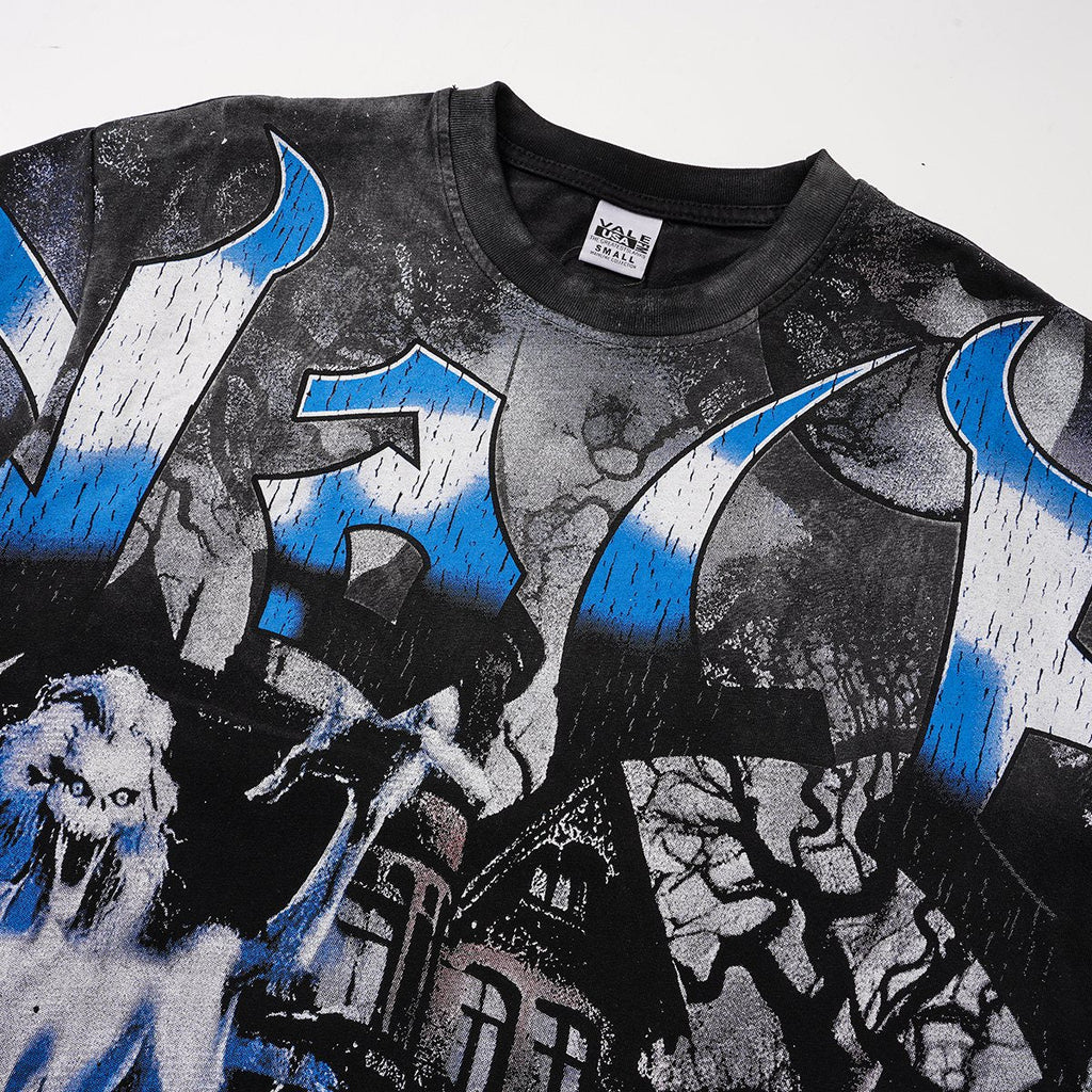 VALE USA Haunted House Ghost Graphic T-Shirt