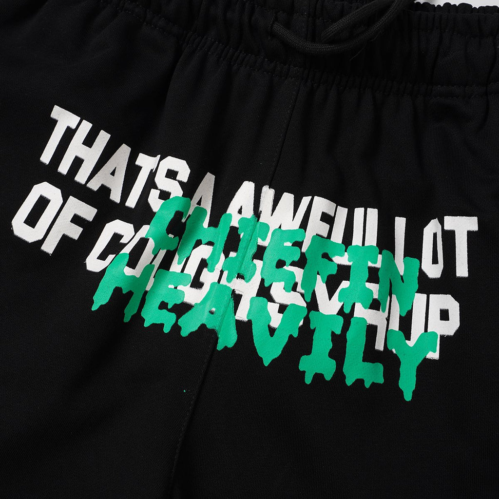 THAT'S A AWFUL LOT OF COUGH SYRUP Drawstring Graphic Shorts
