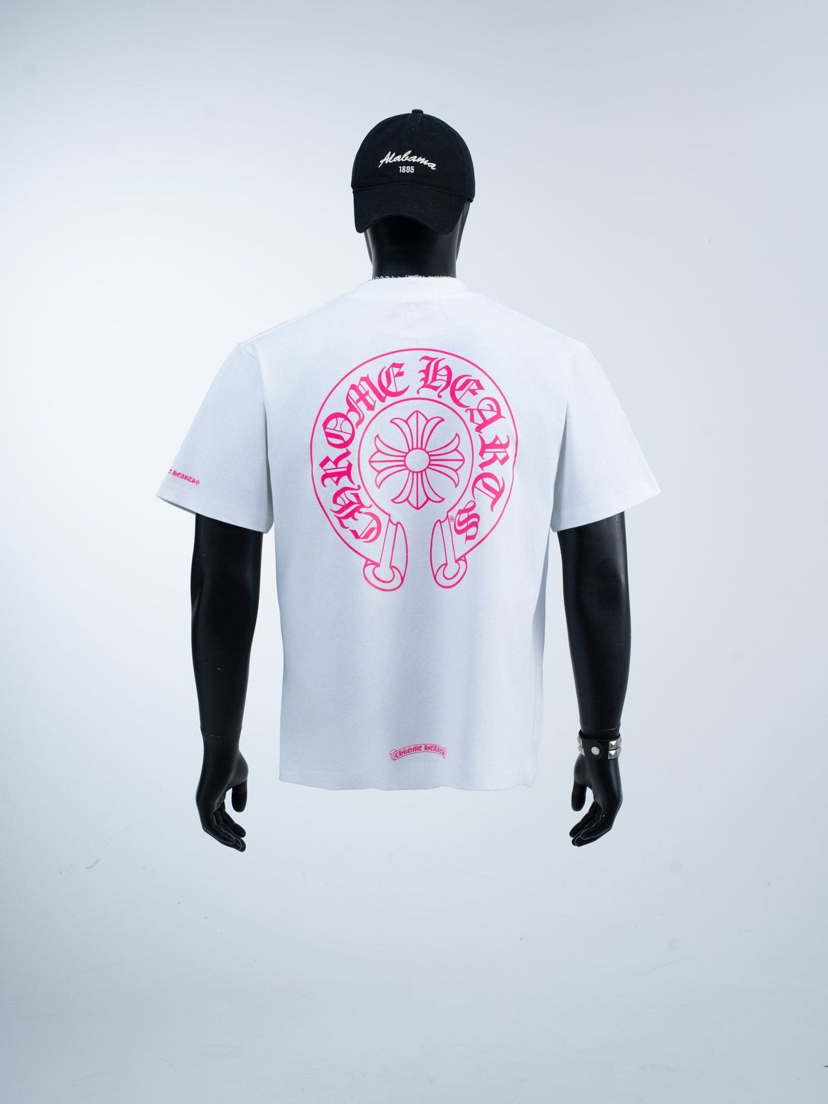 Chrome Hearts Pink Back Graphic Pocket T-Shirt