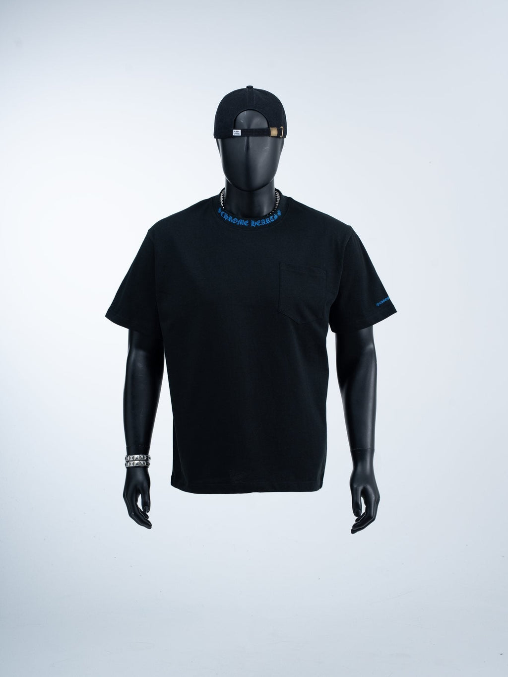 Chrome Hearts Sanskrit Letter Pocket Short-Sleeve T-Shirt