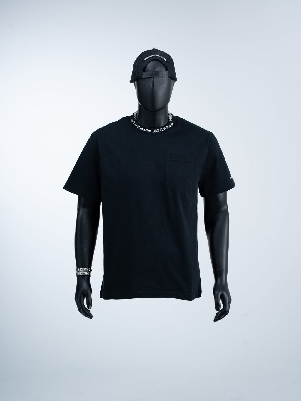 Chrome Hearts Sanskrit Letter Pocket Short-Sleeve T-Shirt