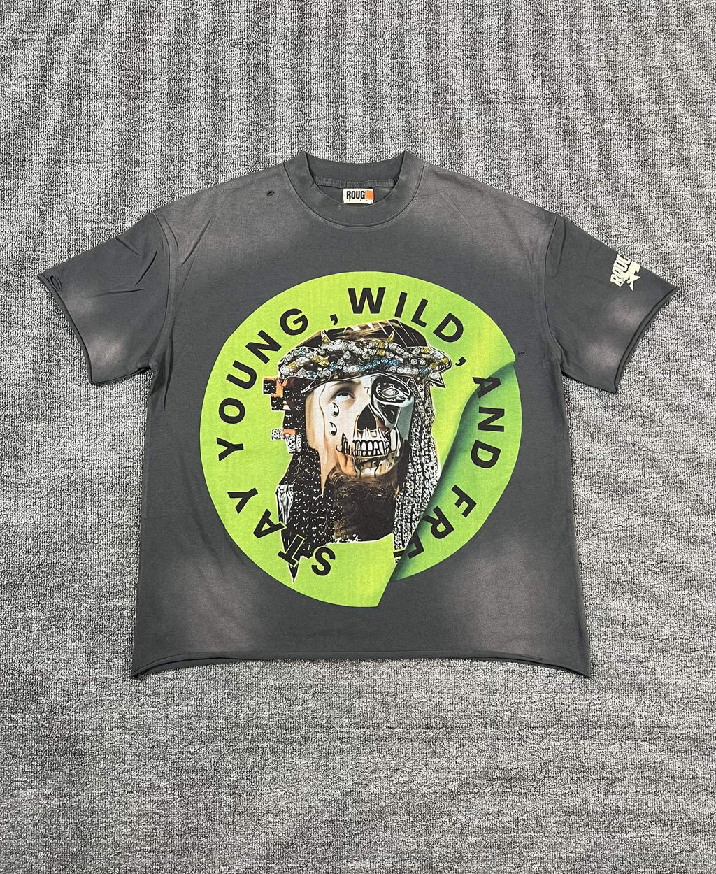 Rough Play Skull Graphic Short-Sleeve T-Shirt