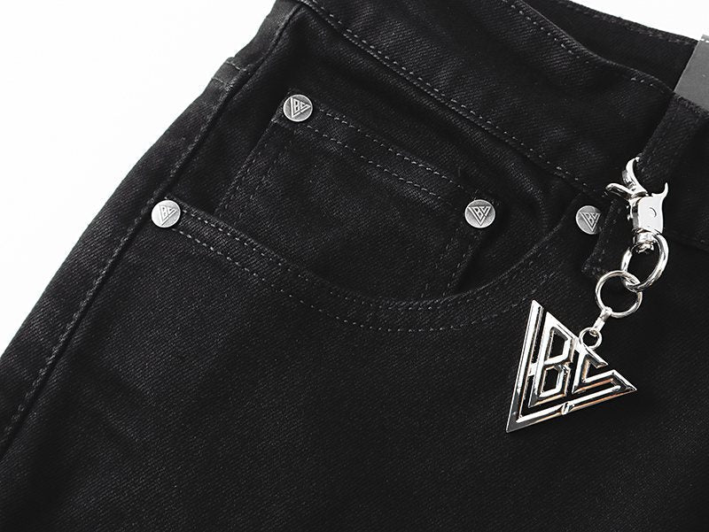 VALABASAS V005 Distressed Black Jeans
