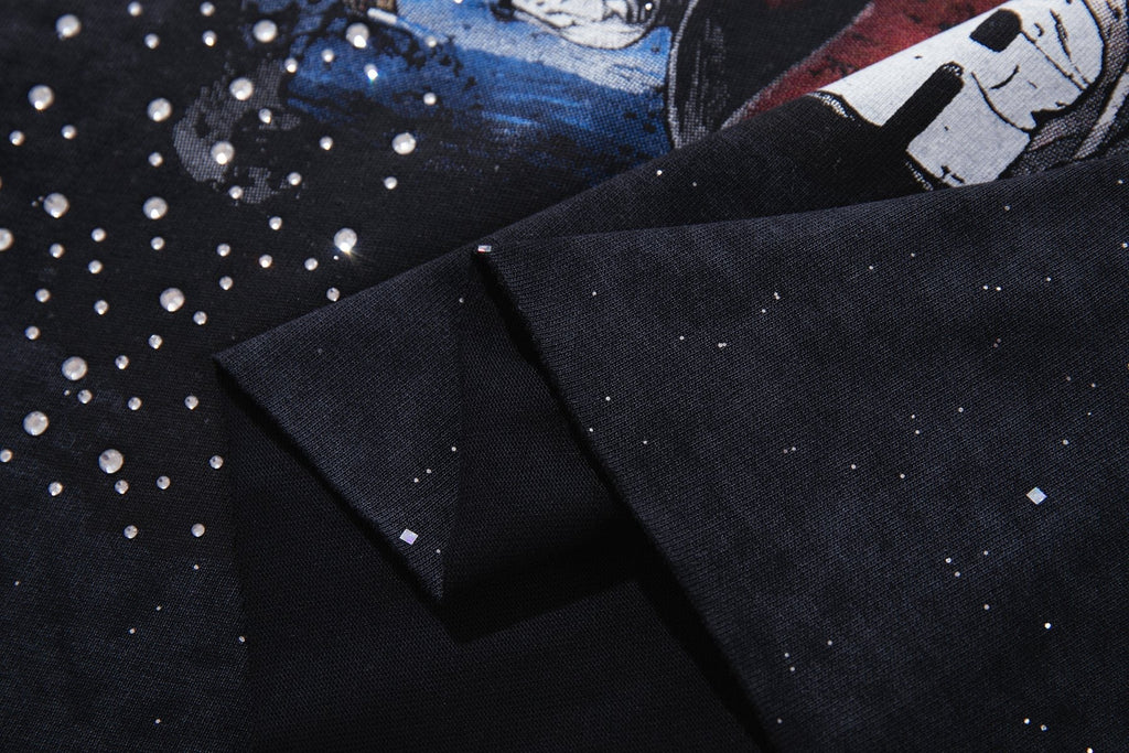 BKYS Revival Rhinestone Star Portrait Graphic T-Shirt