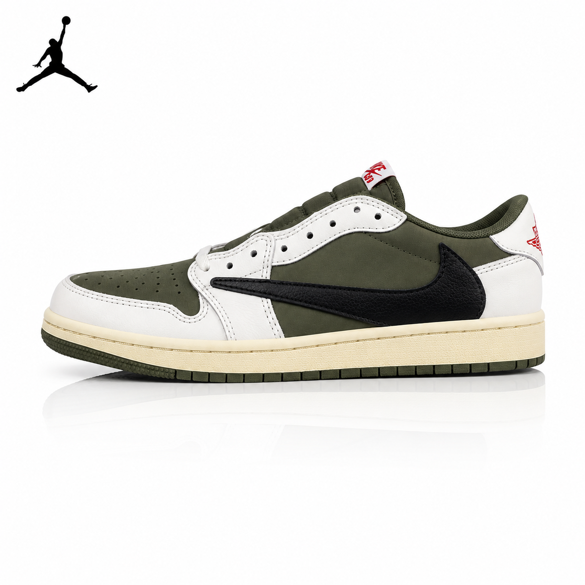 Air Jordan 1 Low x Travis Scott Medium Olive 9.0 Unisex Sneakers DM7866-200