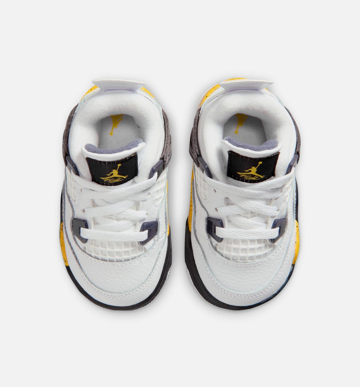 Air Jordan 4 Retro Rare Air Tour Yellow Infant & Toddler Lifestyle Shoes - White / Dark Blue Grey / Tour Yellow