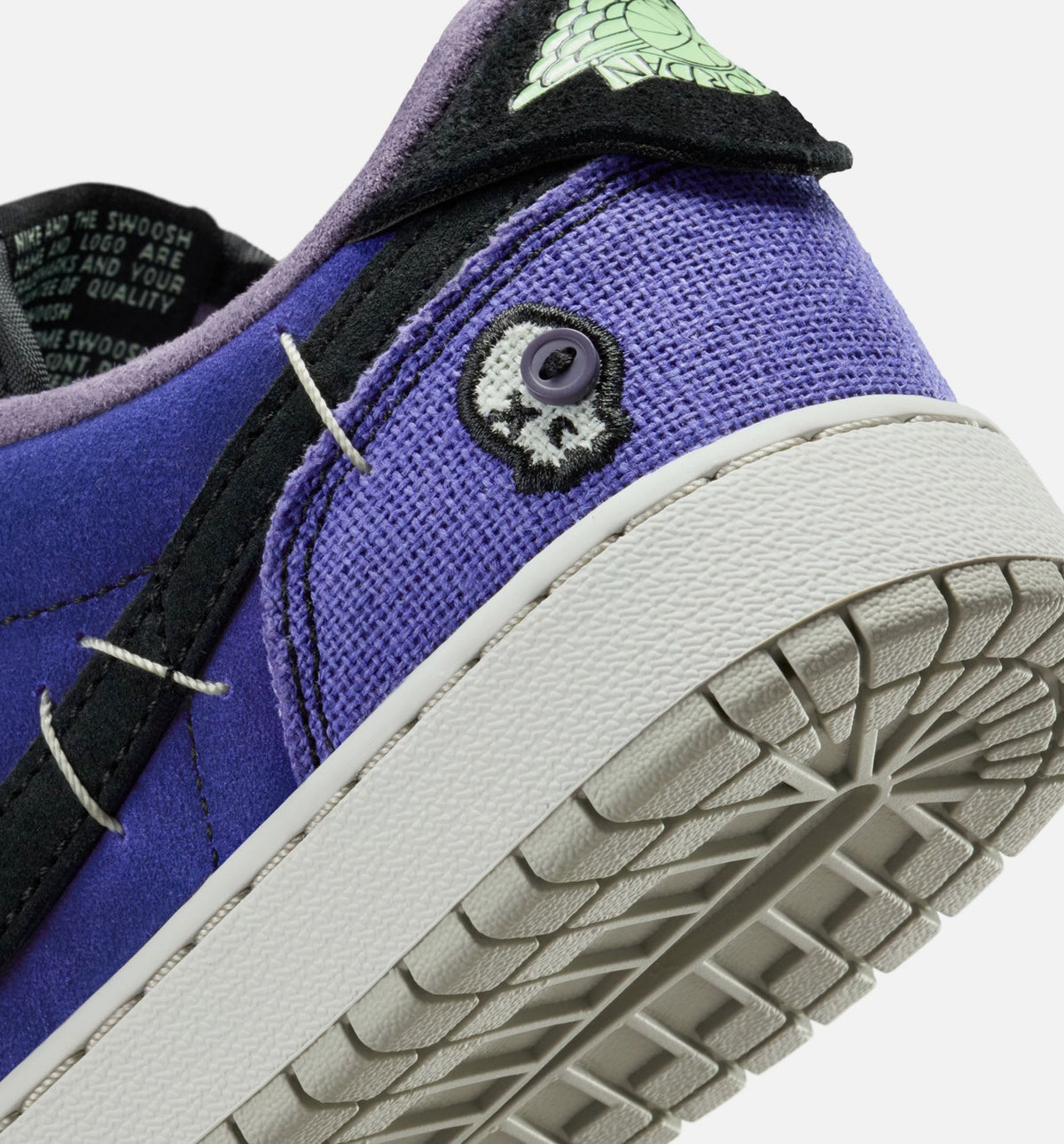 Air Jordan 1 Low OG Big Kids' Lifestyle Shoes - Regency Purple/Vapor Green/Black/Dark Raisin/Daybreak/Light Silver