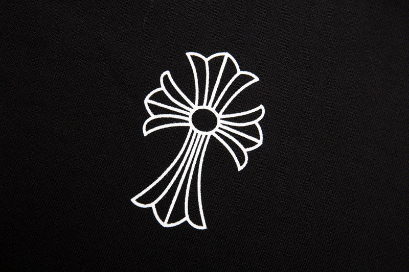 Chrome Hearts Letter Printed Long Cross Flower Arm Zipper Sweatshirt 5007