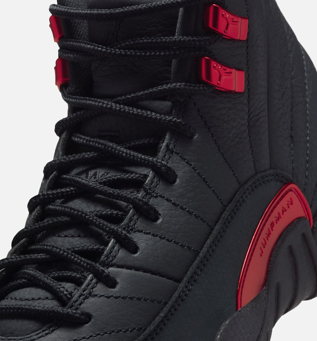 Air Jordan 12 Retro Bloodline Grade School Lifestyle Shoes - Black/Varsity Red