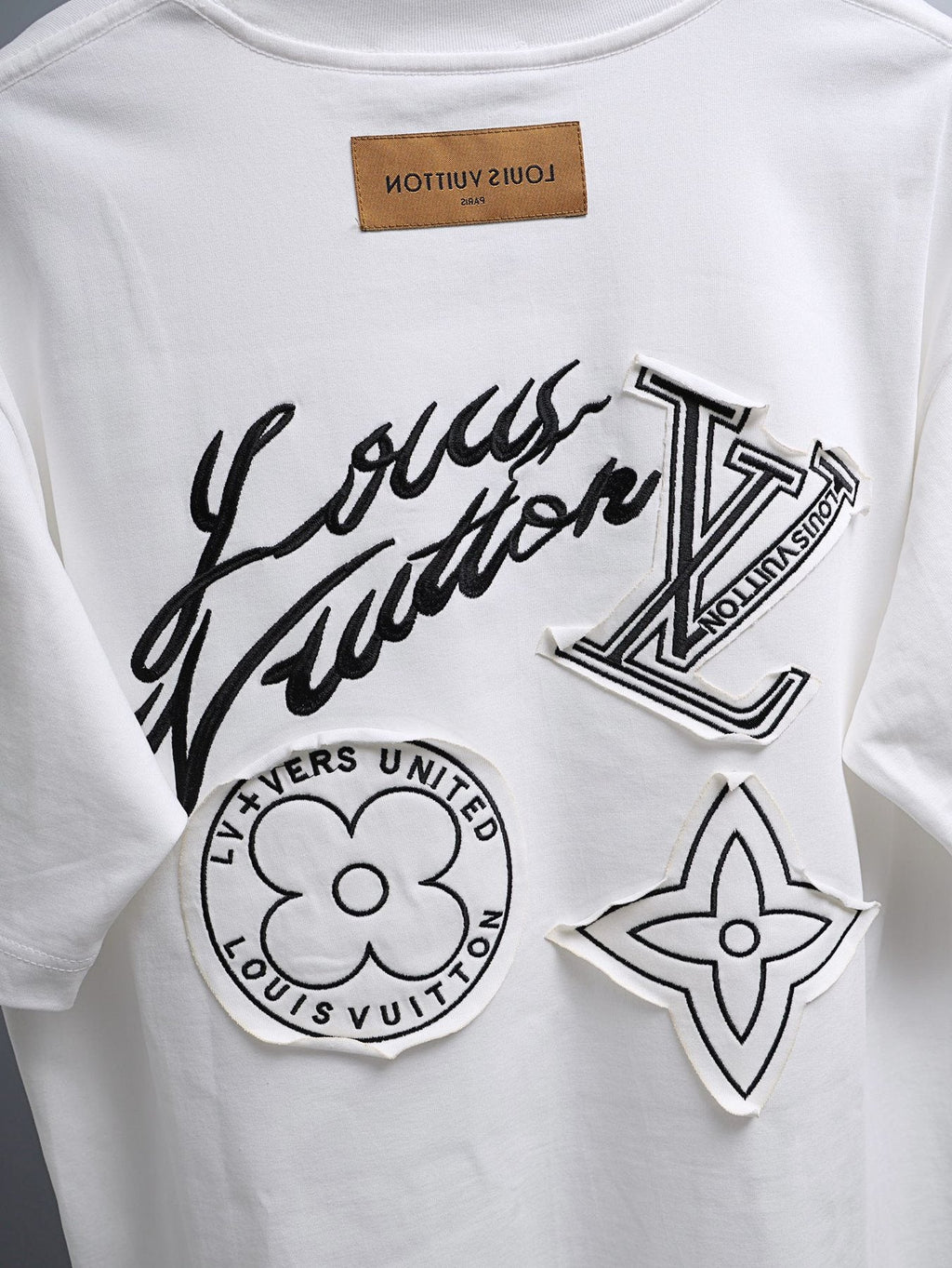 Louis Vuitton*LV Clover Patch Back Graphic T-Shirt