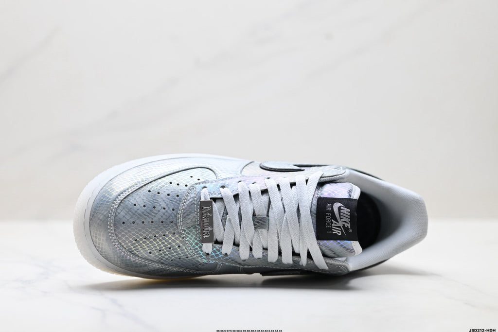 Nike Air Force 1 Low Silver Gray White Unisex Sneakers Style 15