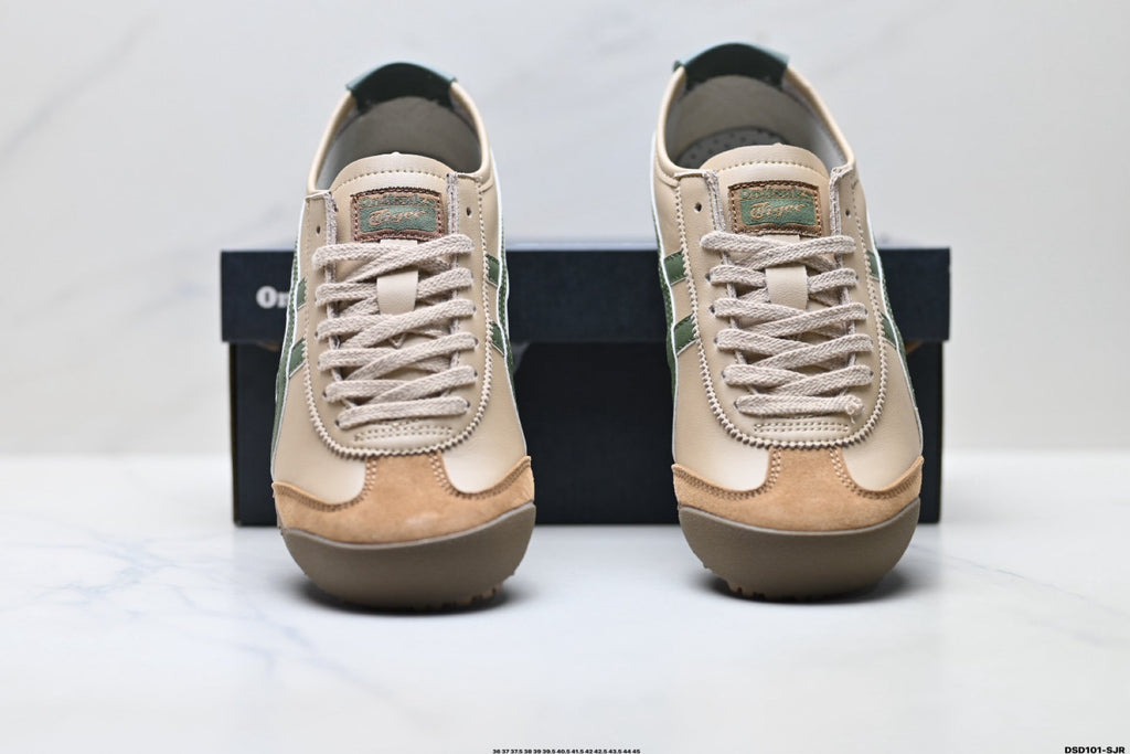 Onitsuka Tiger Retro Low Top Beige Green Gum Unisex Shoes Style 08