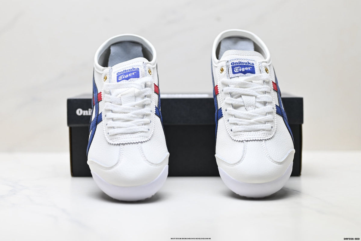 Onitsuka Tiger Retro Low Top White Royal Blue Red Unisex Shoes Style 20