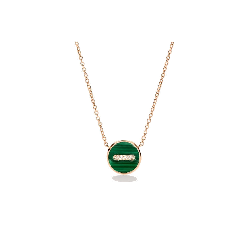Pomellato Style Lock Cubic Zirconia Necklace