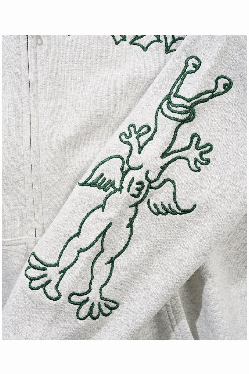 BUTTER THIRTEEN ZIP-THRU HOODIE Ash Heather