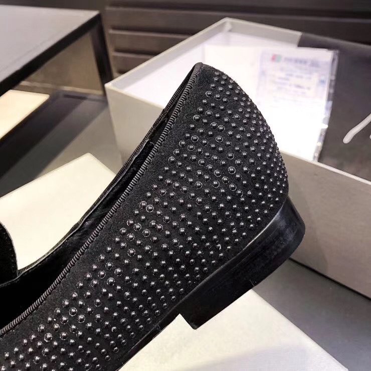 Giuseppe Zanotti Black Studded Loafers