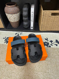 Hermès Men's Kazimir Slide Sandals - Black and Blue