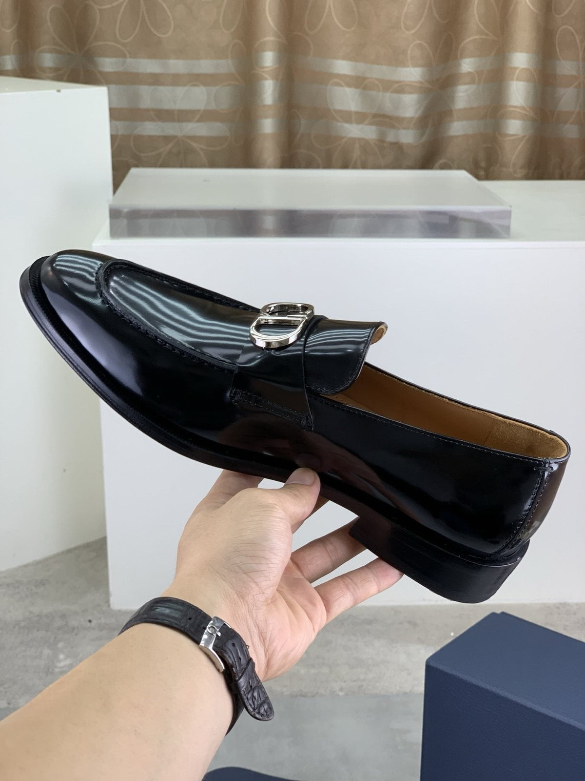 Dior Black Buckle Loafers - Leather Lining