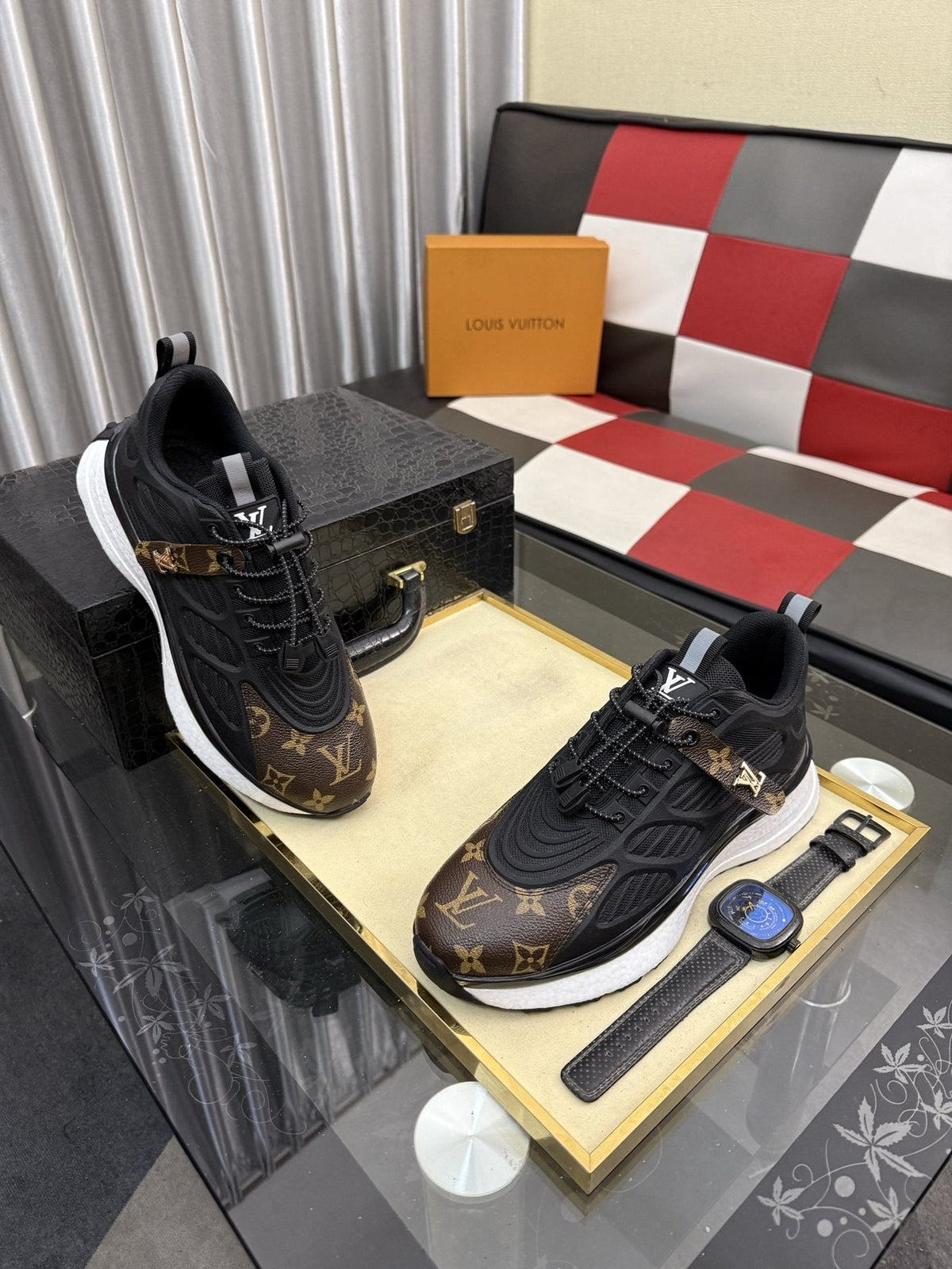 Louis Vuitton Monogram Panel Sneakers