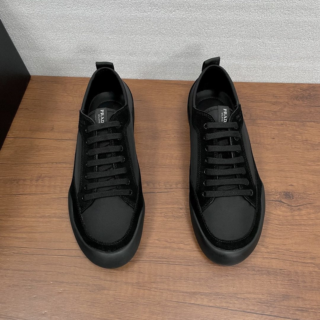 Prada Men's Speedrock Nylon and Suede Sneakers