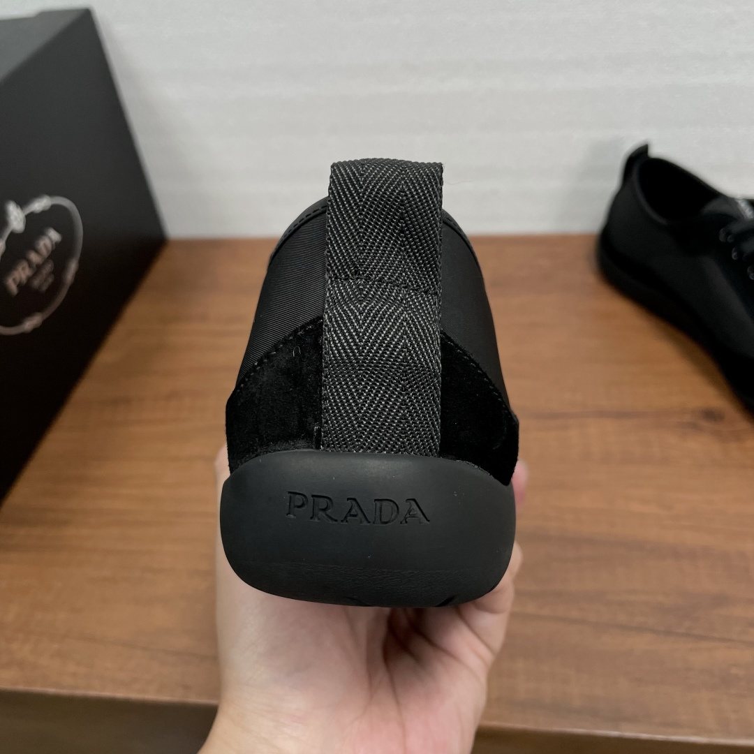 Prada Men's Speedrock Nylon and Suede Sneakers
