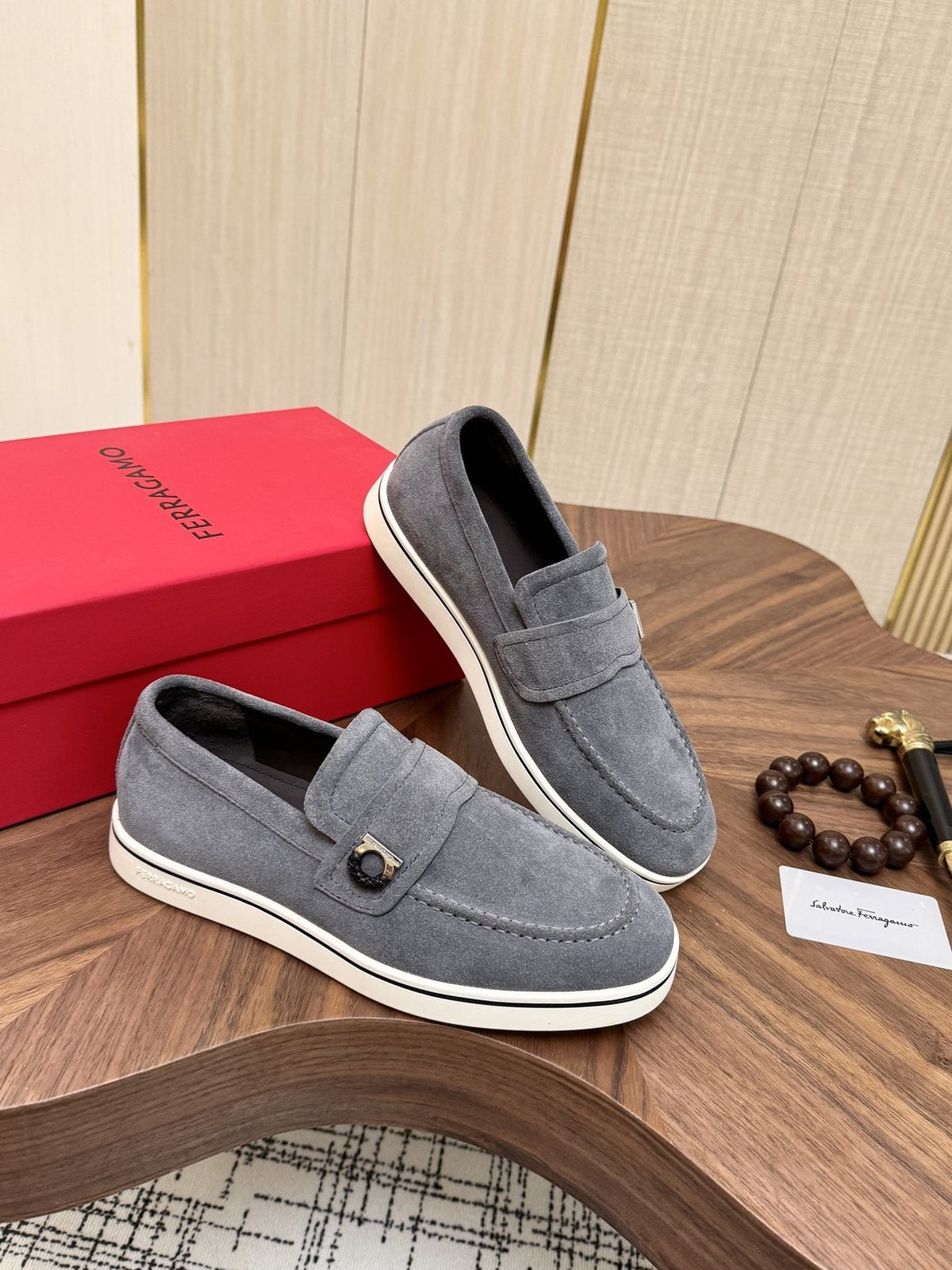 Salvatore Ferragamo Men's Textured Slip-On Loafers