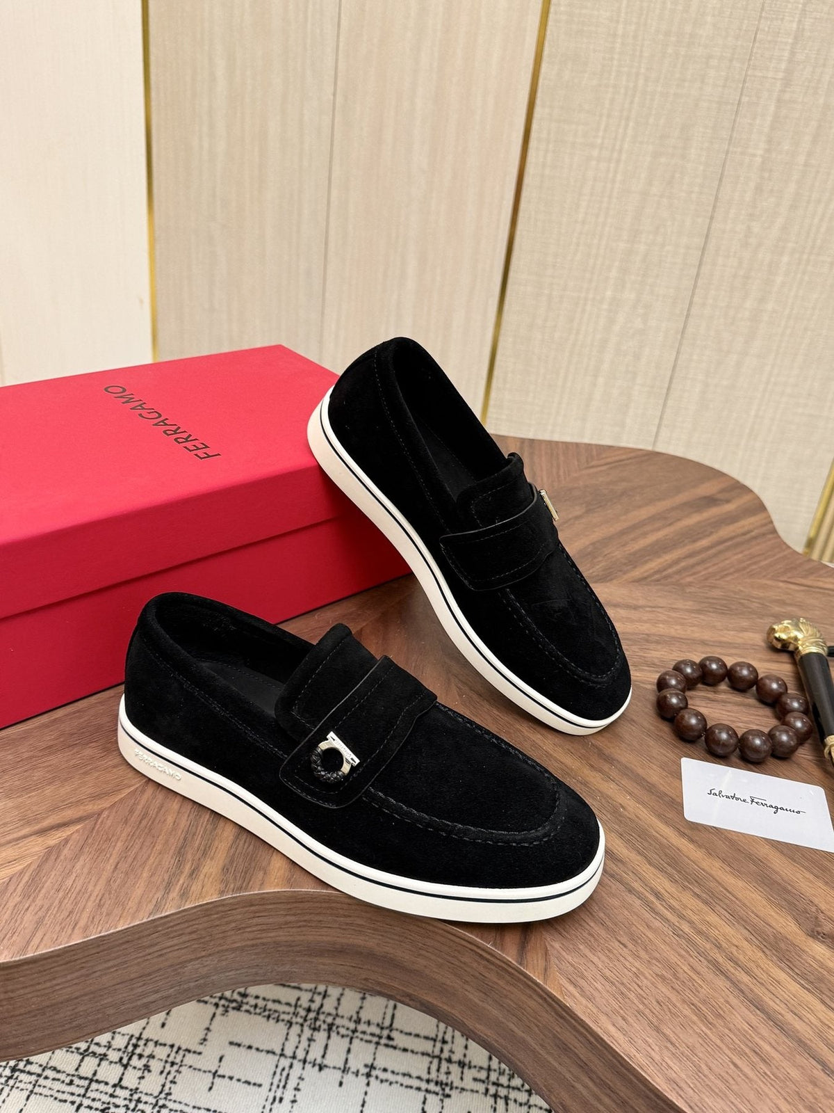 Salvatore Ferragamo Men's Textured Slip-On Loafers