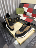 Gucci Men's Patterned Panel Low-Top Sneakers - Lace-Up Closure