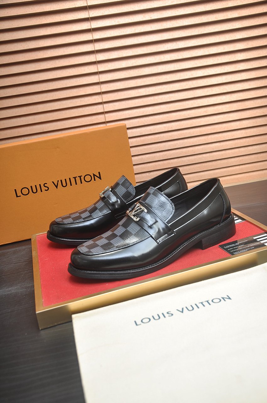 Louis Vuitton Checkered Buckle Loafers