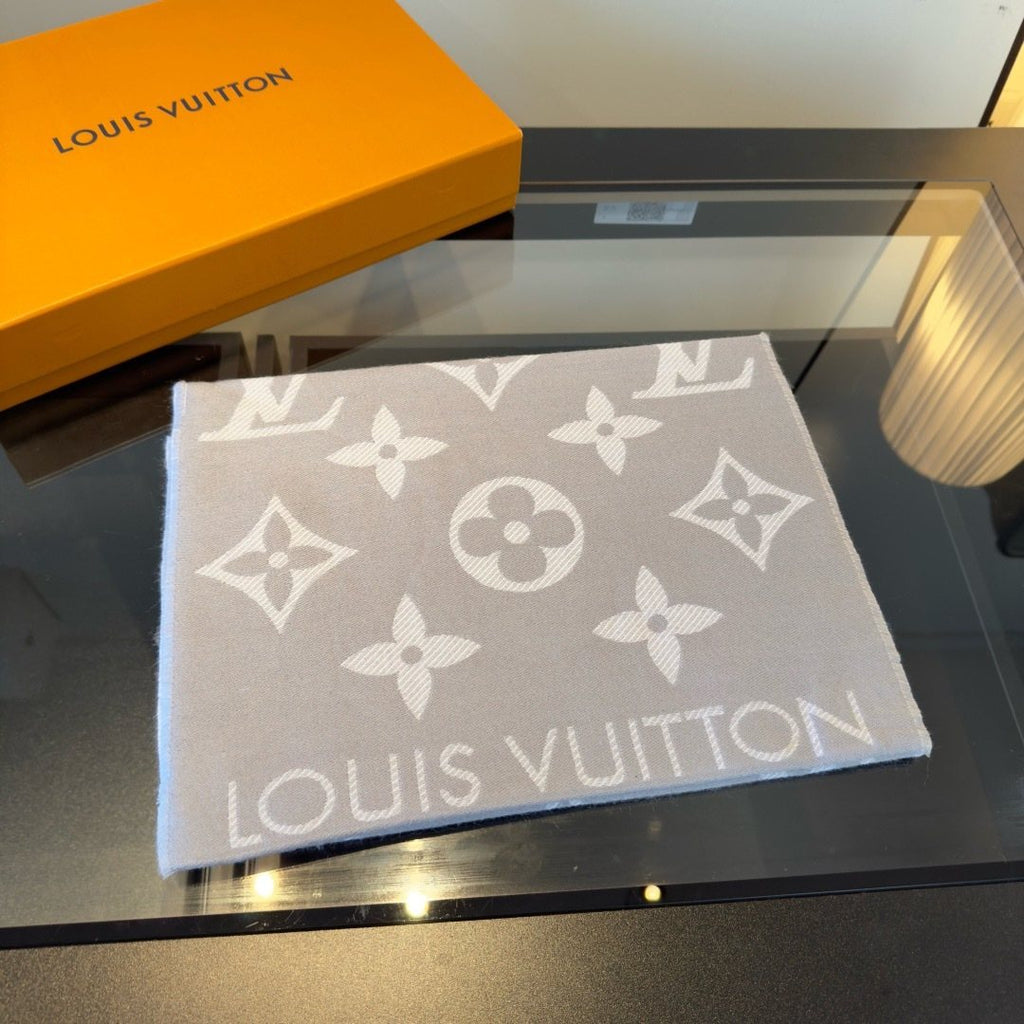 Louis Vuitton Monogram Fringed Scarf