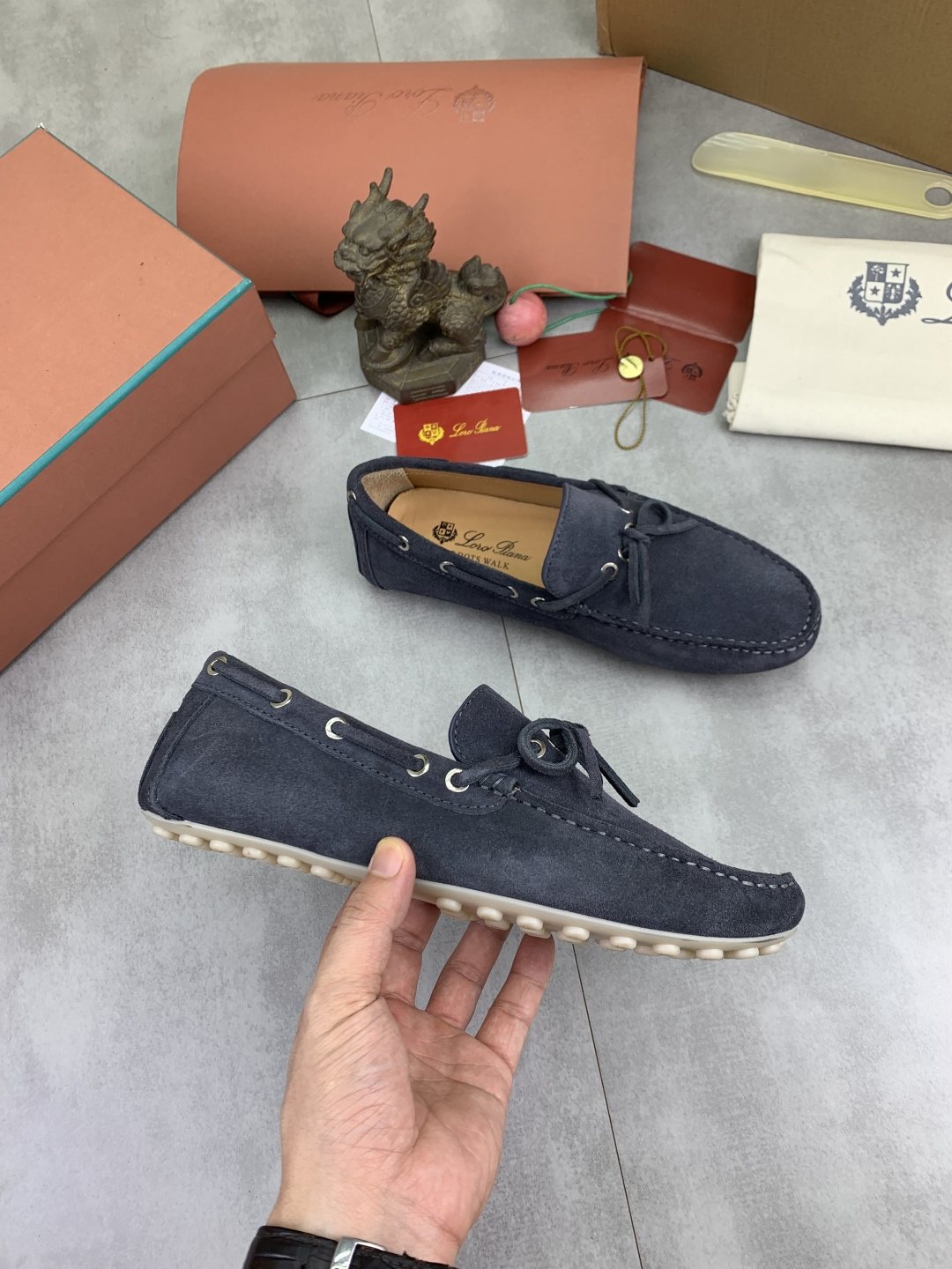 Loro Piana Suede Driving Shoes