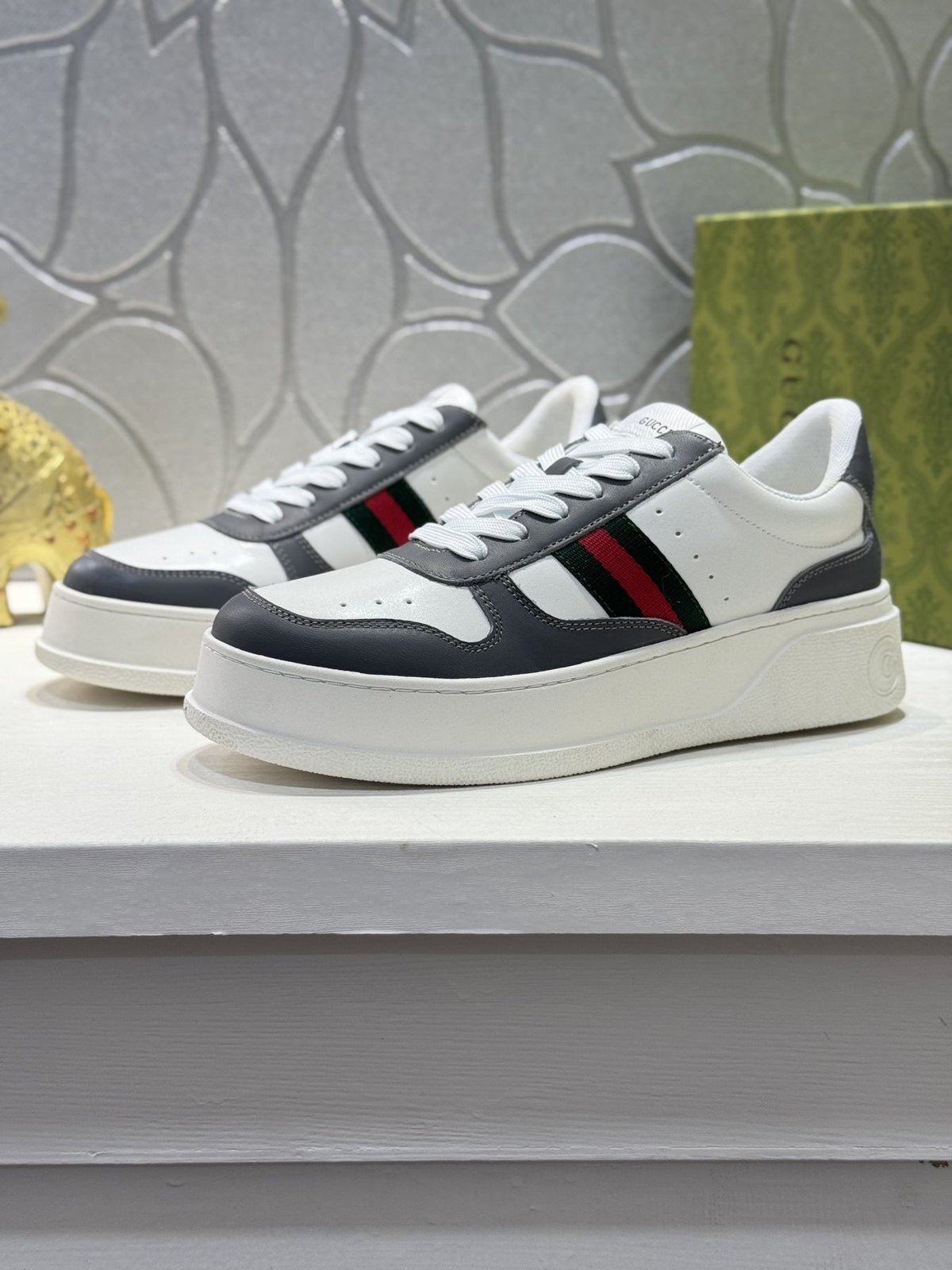 Gucci Web Stripe Low-Top Sneakers