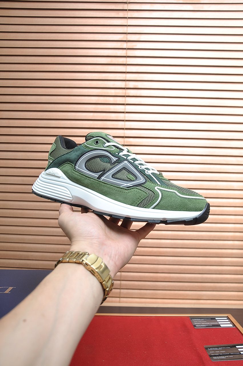 Dior Men's Paneled Low-Top Sneakers