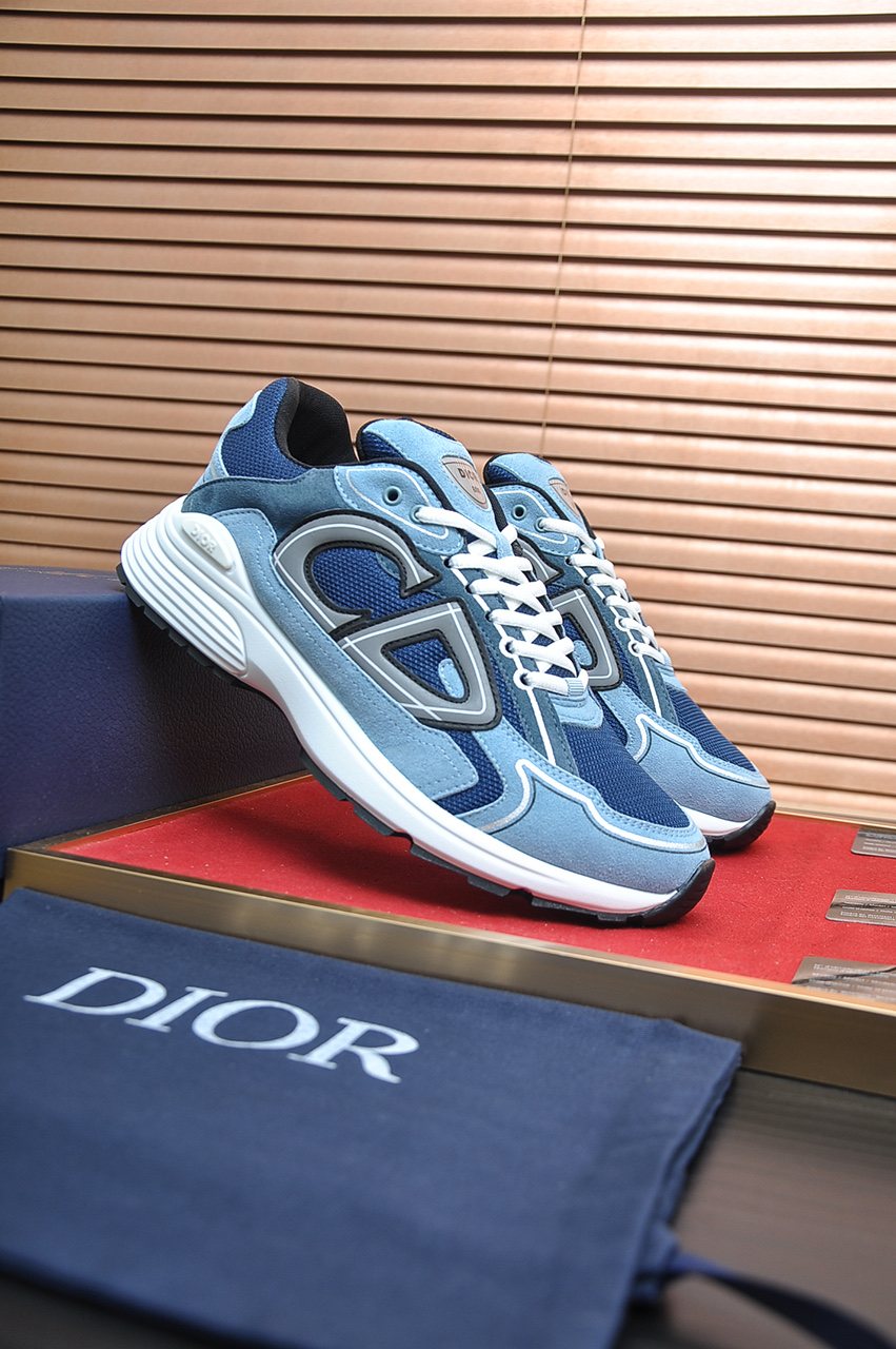 Dior Men's Paneled Low-Top Sneakers