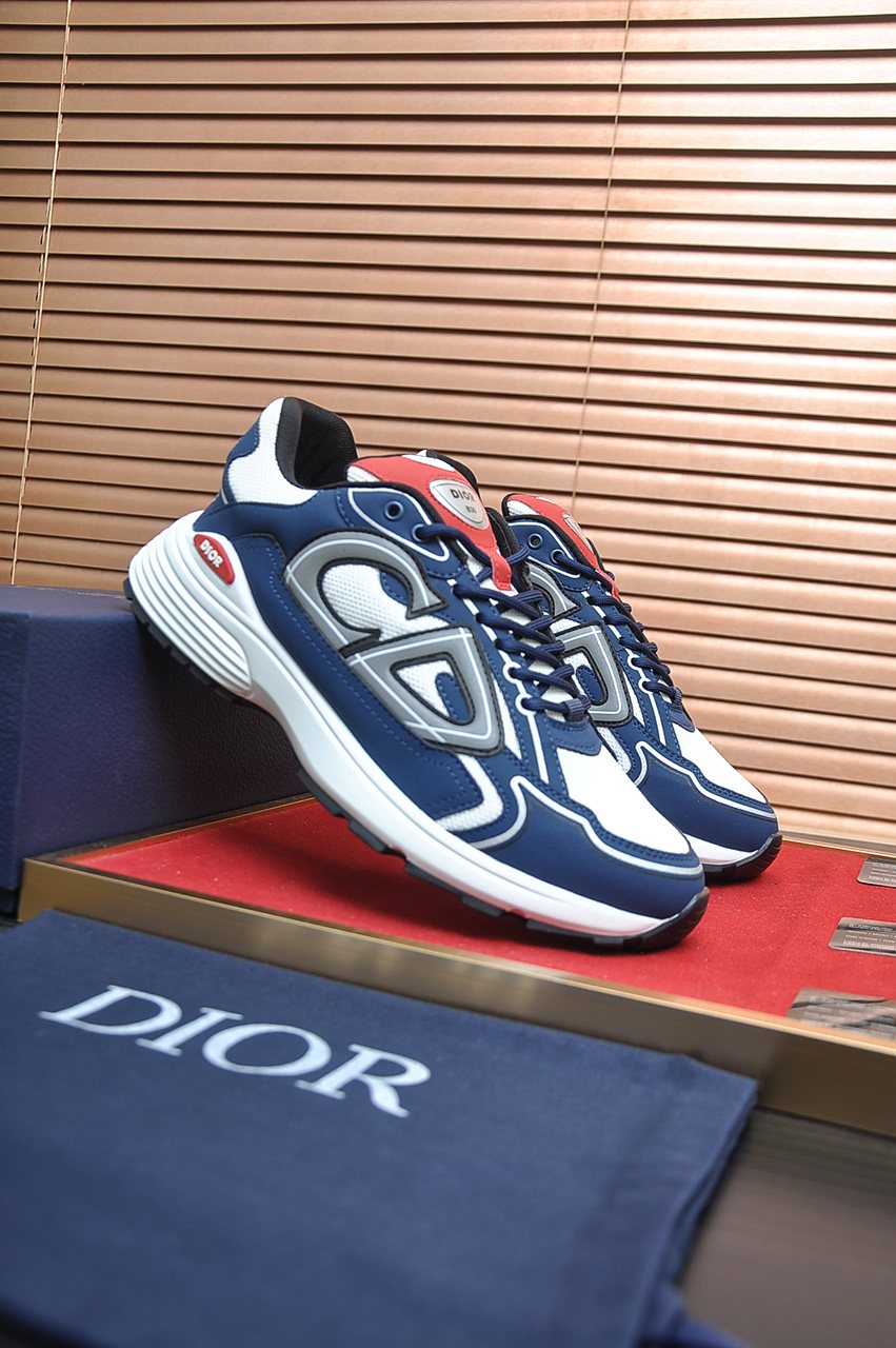Dior Men's Paneled Low-Top Sneakers