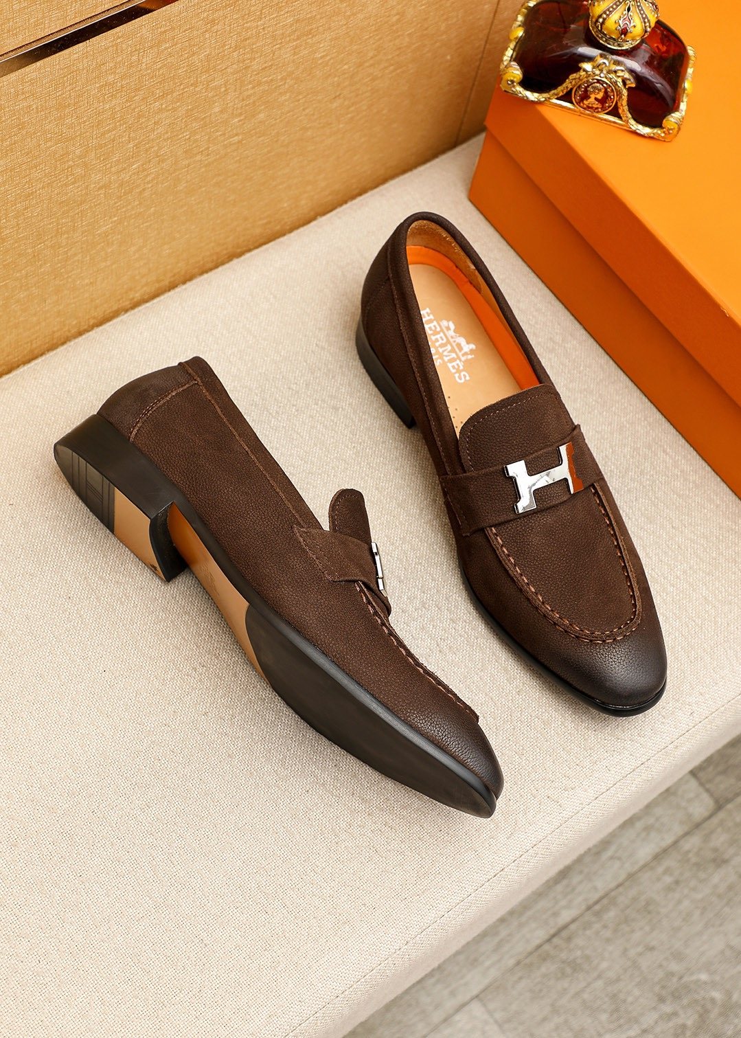 Hermès H-Hardware Loafers - Stacked Heel