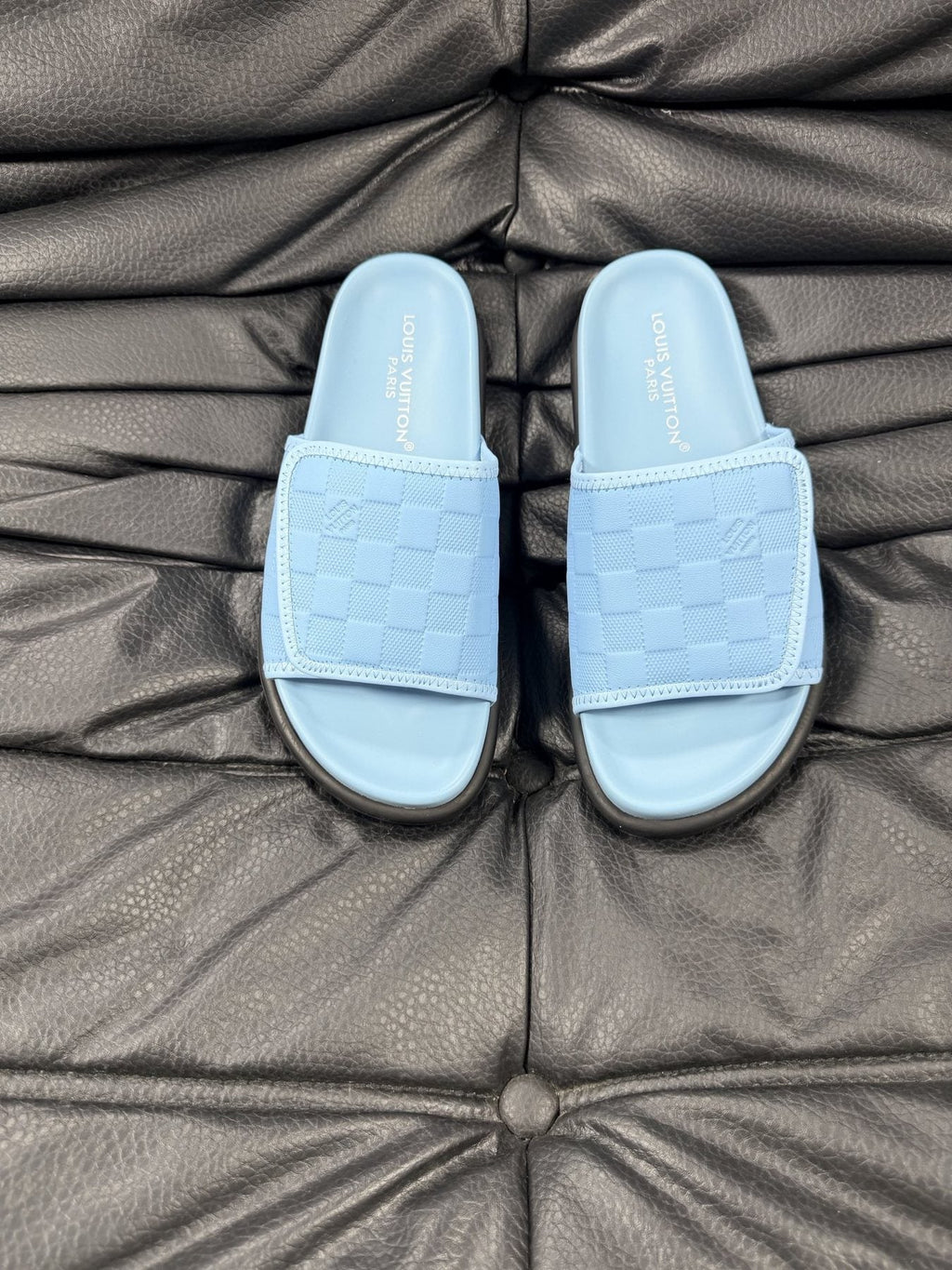Louis Vuitton Woven Strap Slide Sandals - Low-Profile Sole