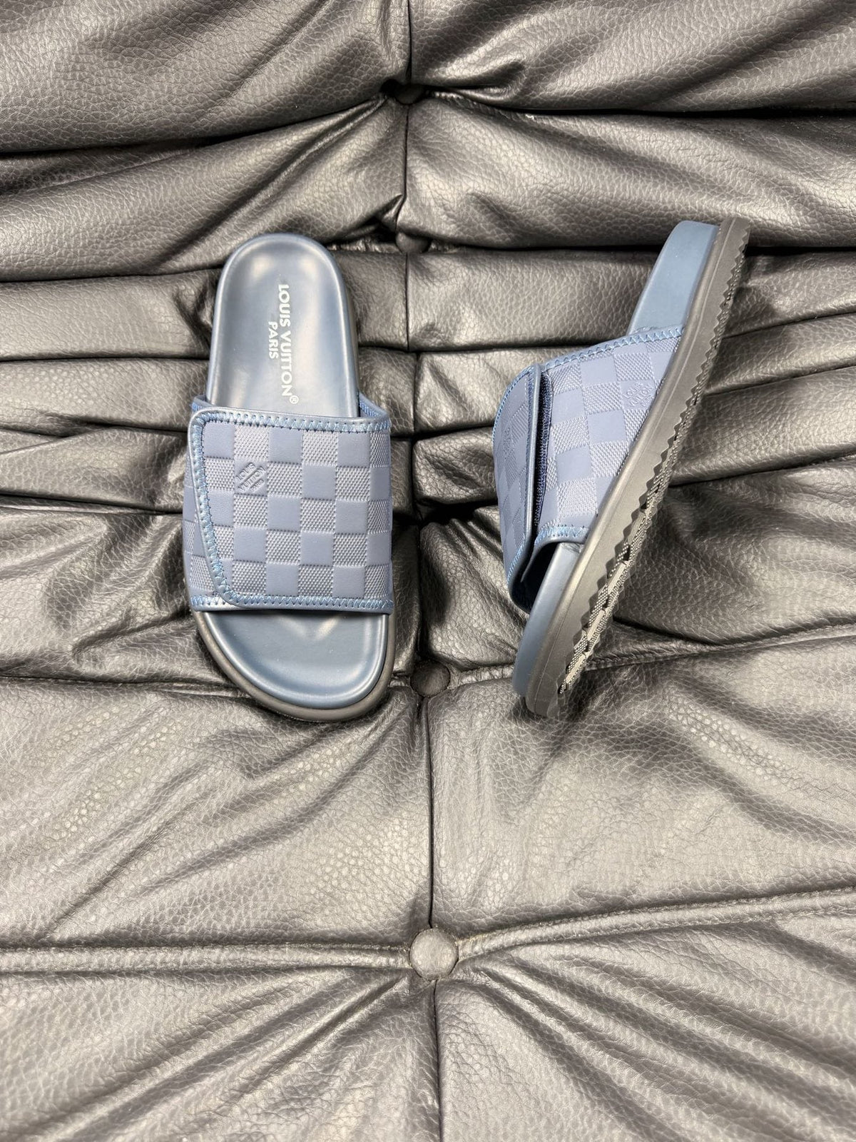Louis Vuitton Woven Strap Slide Sandals - Low-Profile Sole