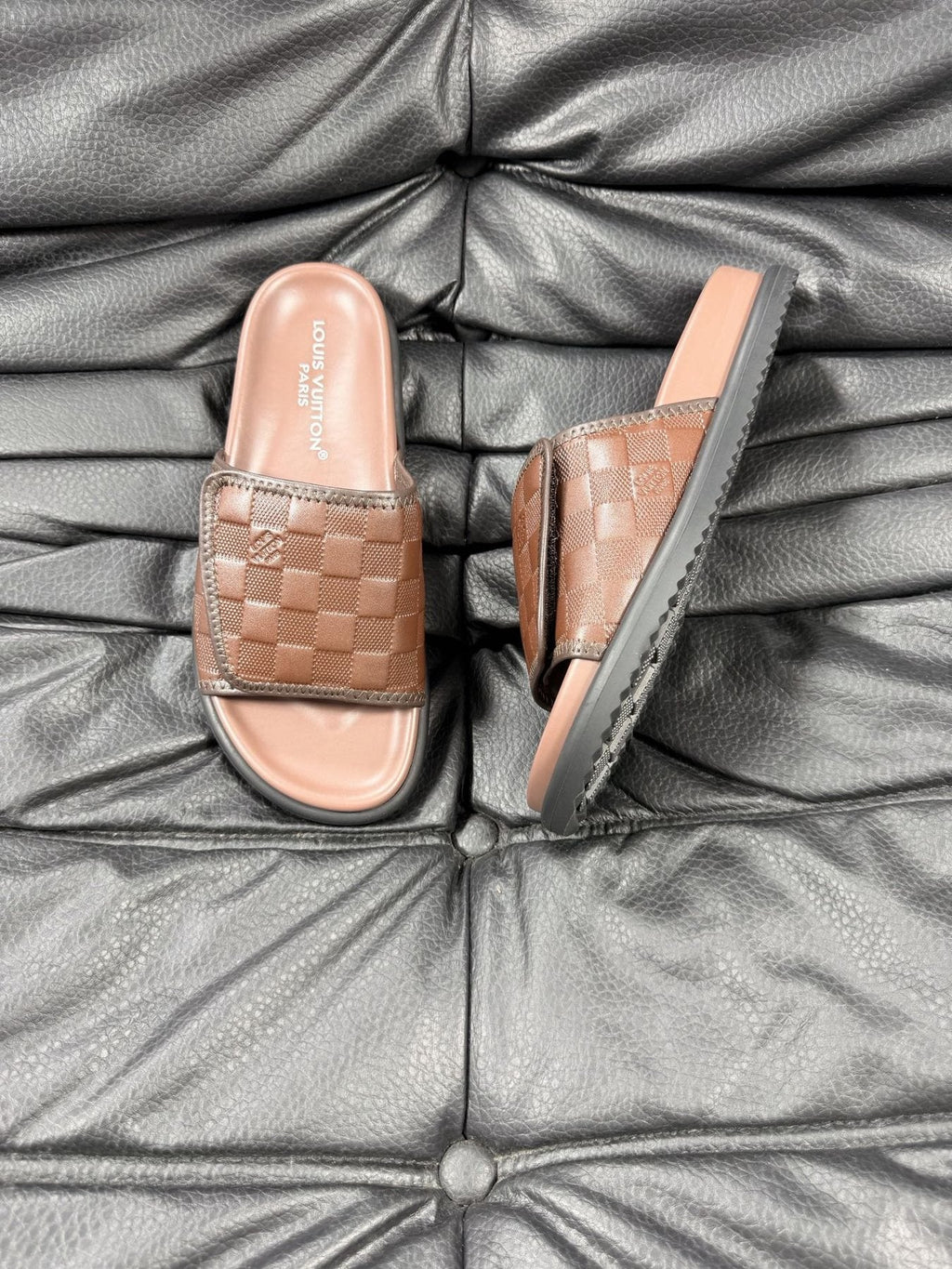 Louis Vuitton Woven Strap Slide Sandals - Low-Profile Sole