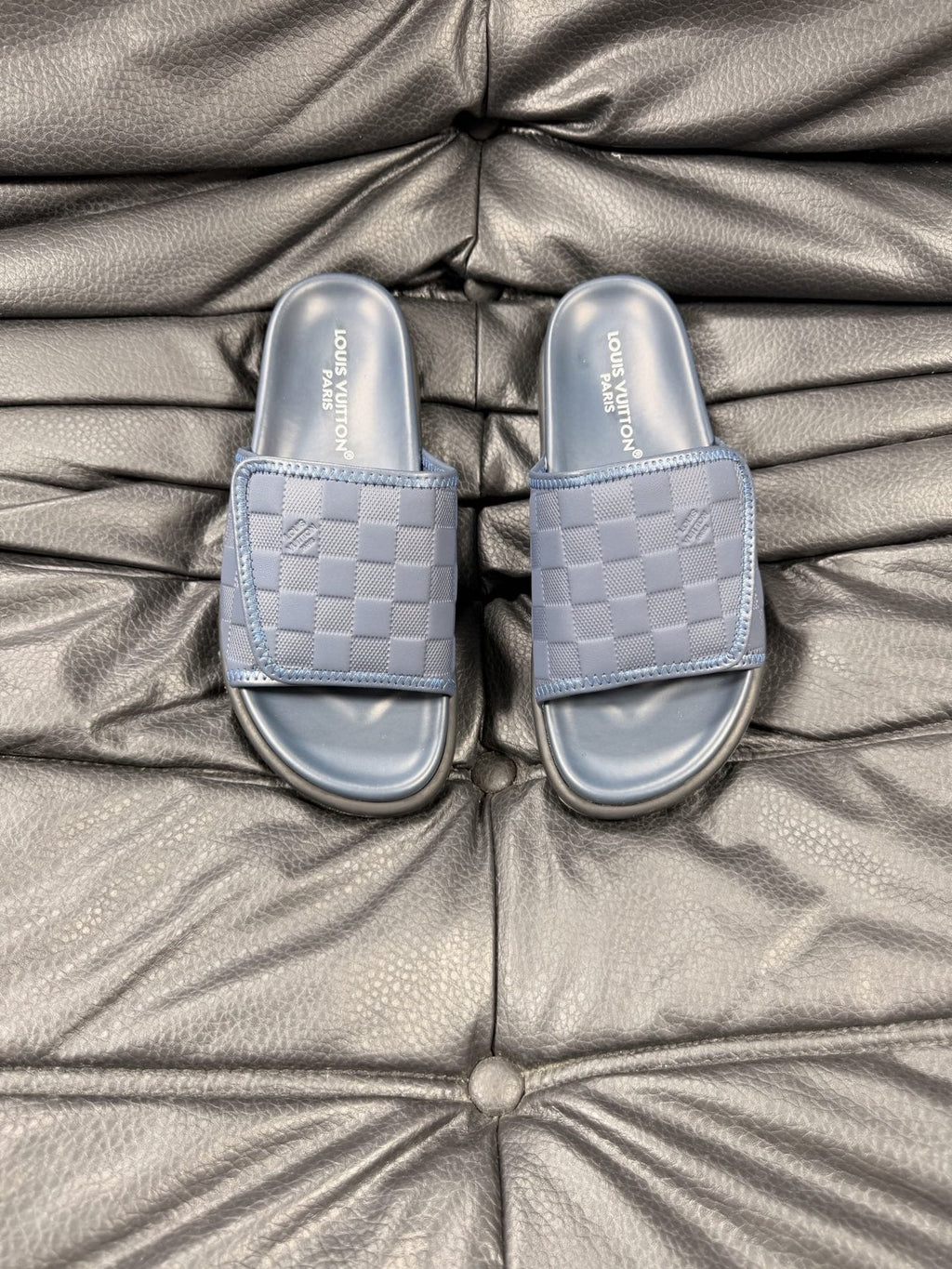 Louis Vuitton Woven Strap Slide Sandals - Low-Profile Sole