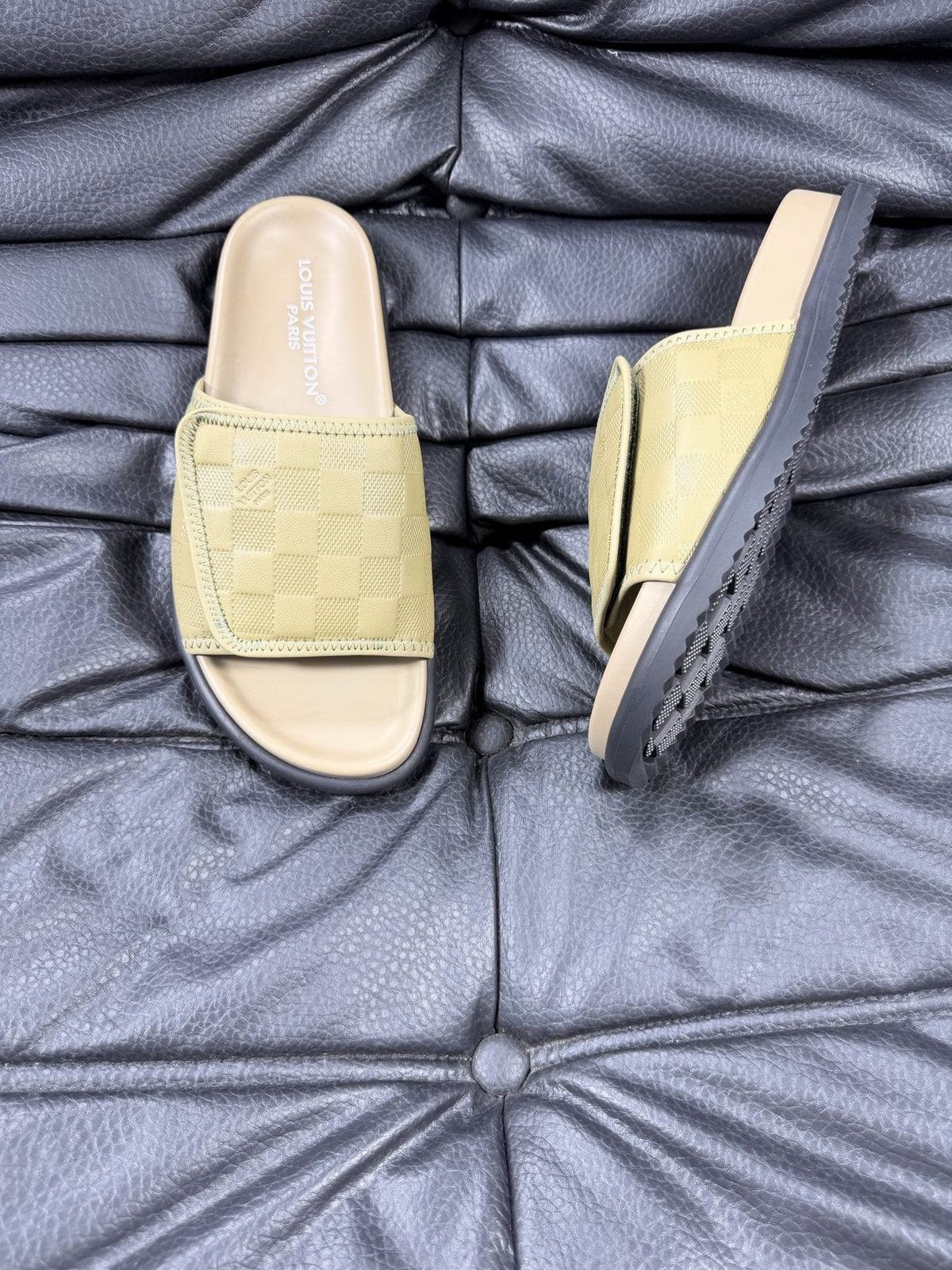 Louis Vuitton Woven Strap Slide Sandals - Low-Profile Sole