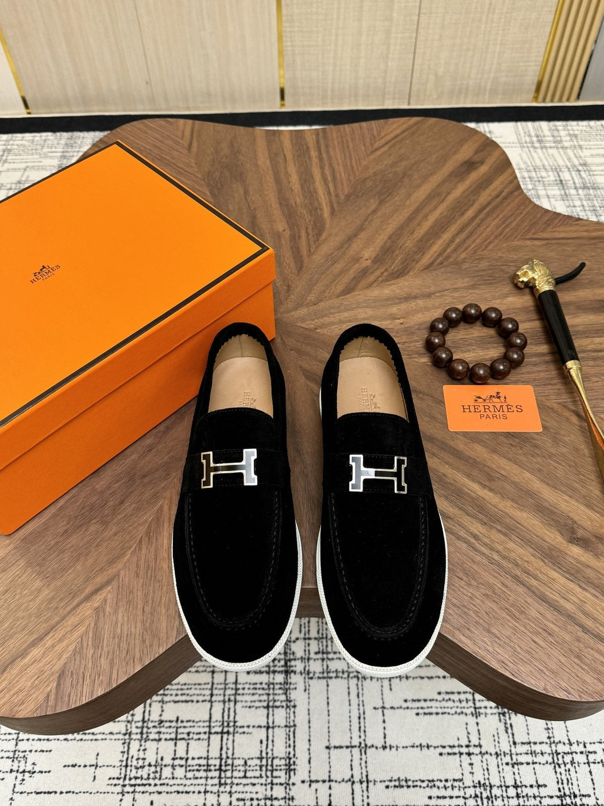 Hermès Hardware-Detail Slip-On Shoes