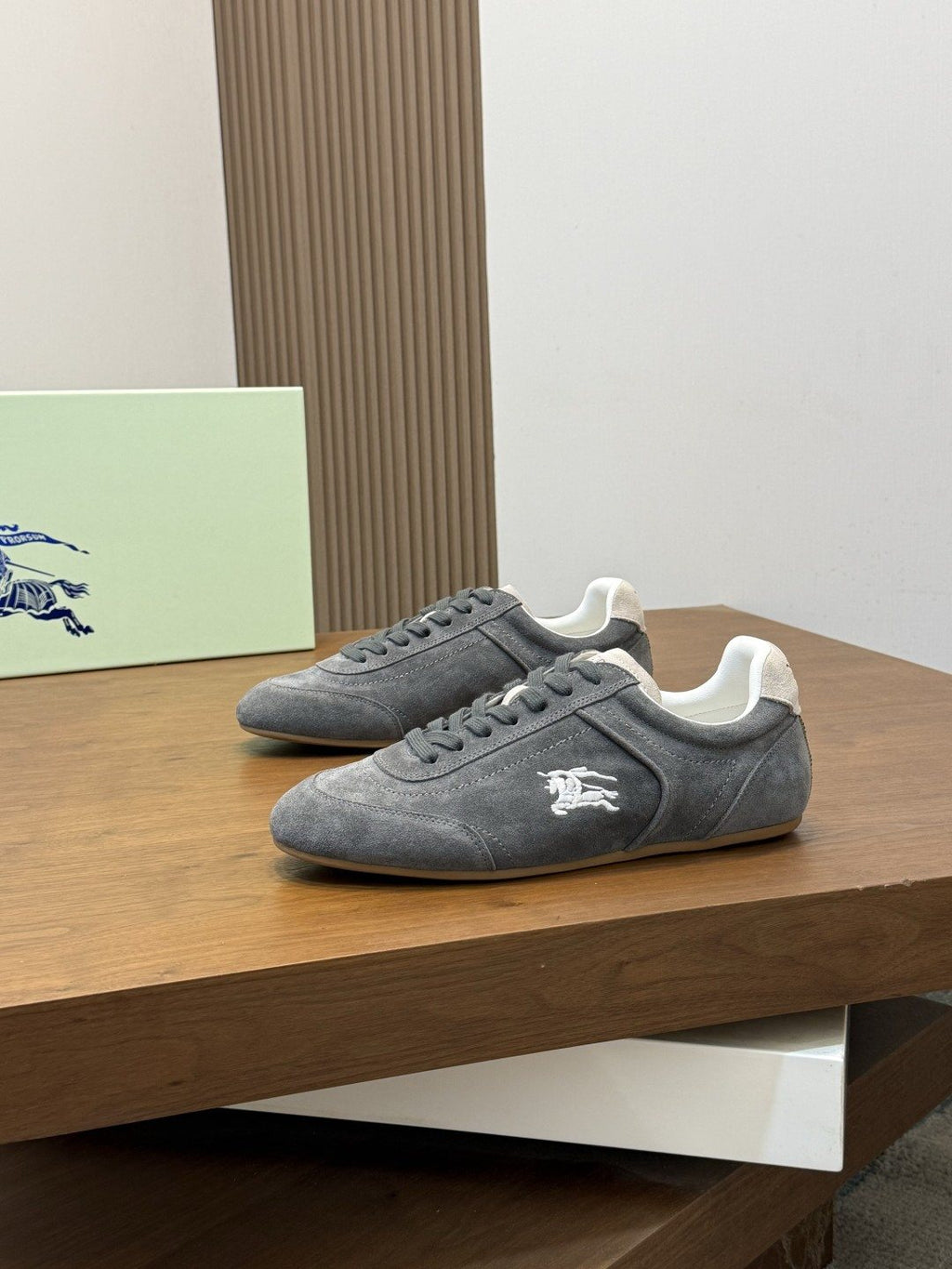 Burberry White Horse Graphic Low-Top Sneakers