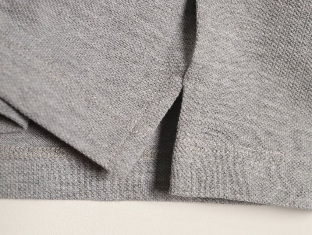Louis Vuitton Classic Small-Logo Embroidered Polo - Heather Gray