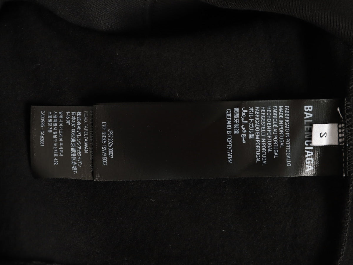 Balenciaga Soccer-Inspired Number 10 Zip Hoodie - Black