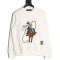 Louis Vuitton 24FW Western Cowboy Embroidered Crewneck Sweatshirt - Ivory