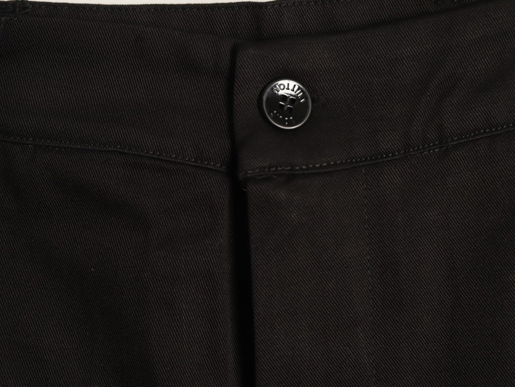 Louis Vuitton Panelled Flocked Denim Trousers - Black
