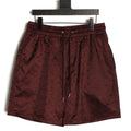 Gucci Tonal Double-G-Style Allover Drawstring Shorts - Burgundy